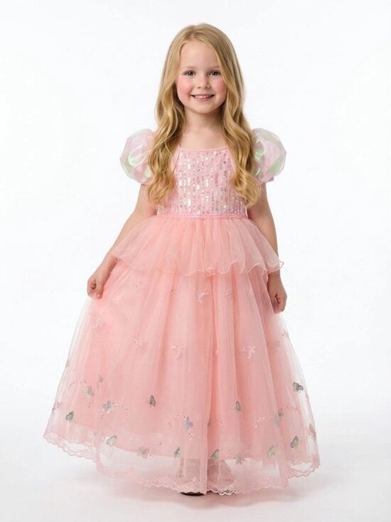 Other - Girls Pink Fairy Princess Dress Butterfly Tulle (Size 5